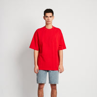 Men Embroidery Oversized Tee - Red - SM2512212C