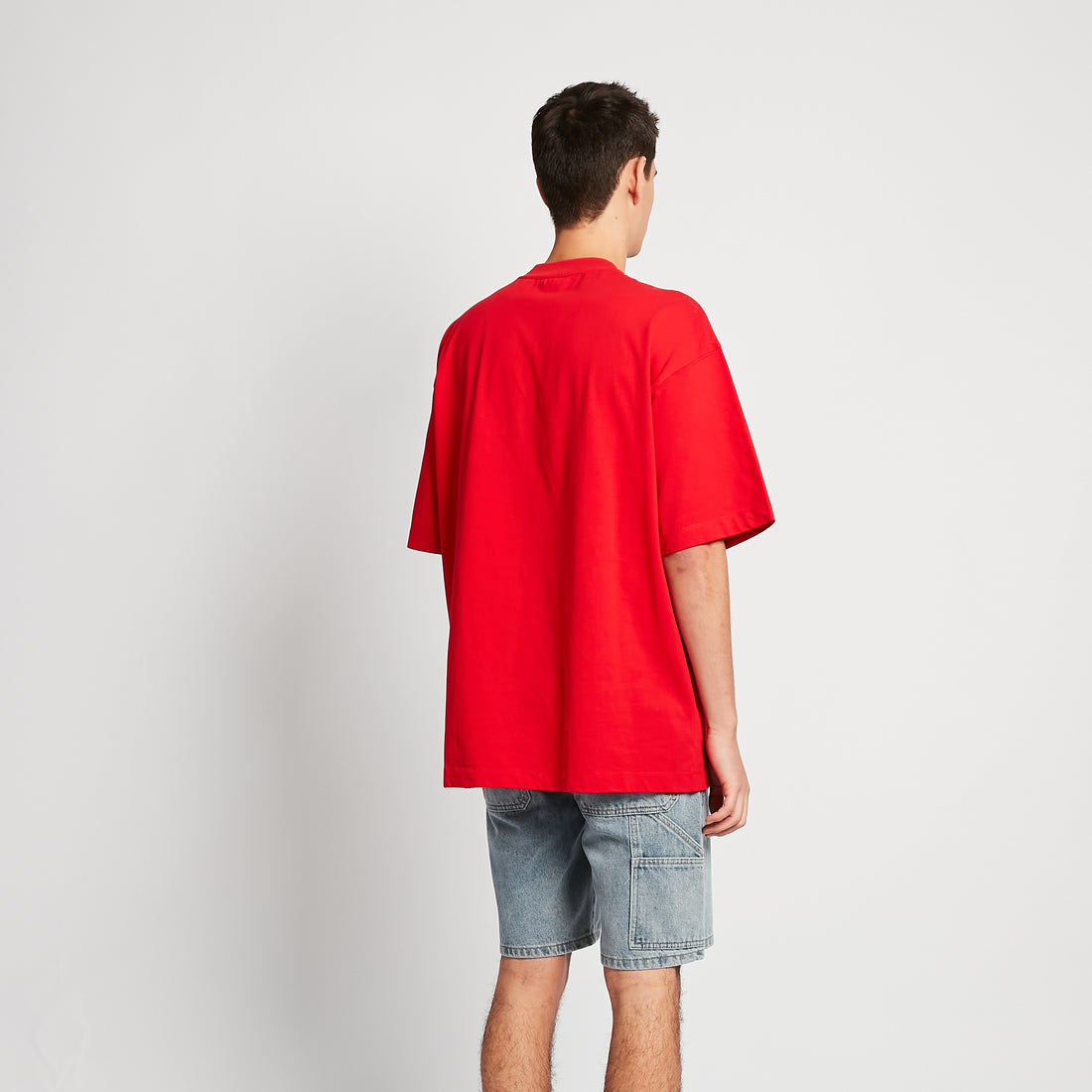 Men Embroidery Oversized Tee - Red - SM2512212C