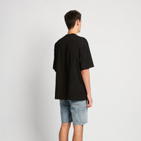 Men Embroidery Oversized Tee - Black - SM2512212D
