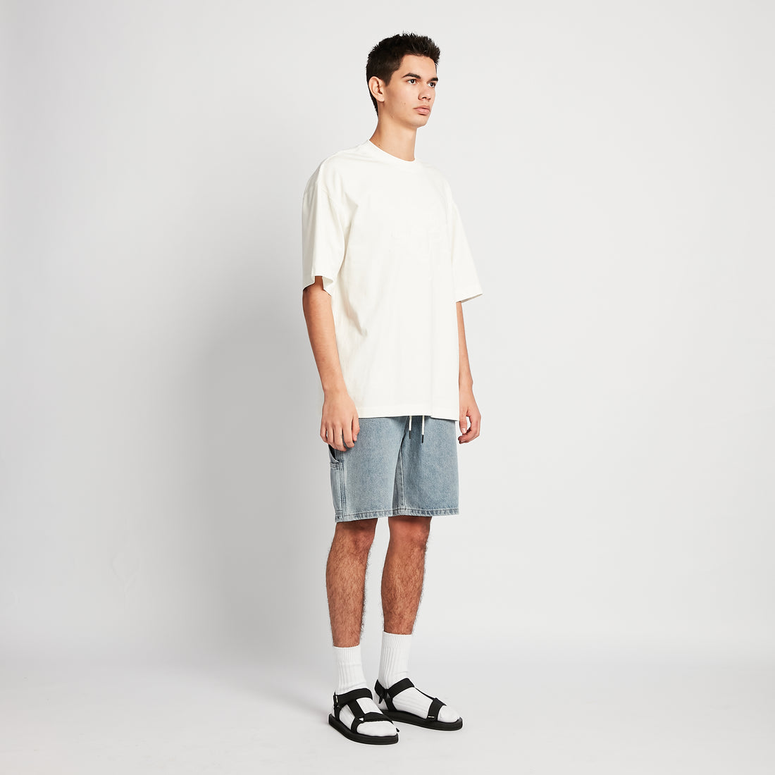 Men Cargo Shorts - Light Blue - SM2512213B