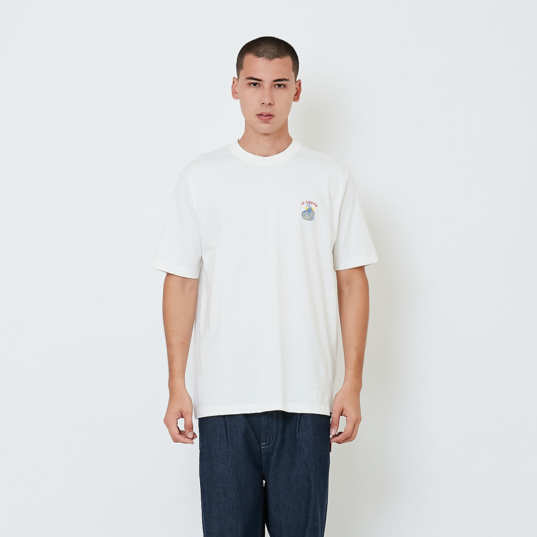 Men Graphic Tee - Off White - SM2512221A