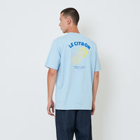Men Graphic Tee - Light Blue - SM2512221B