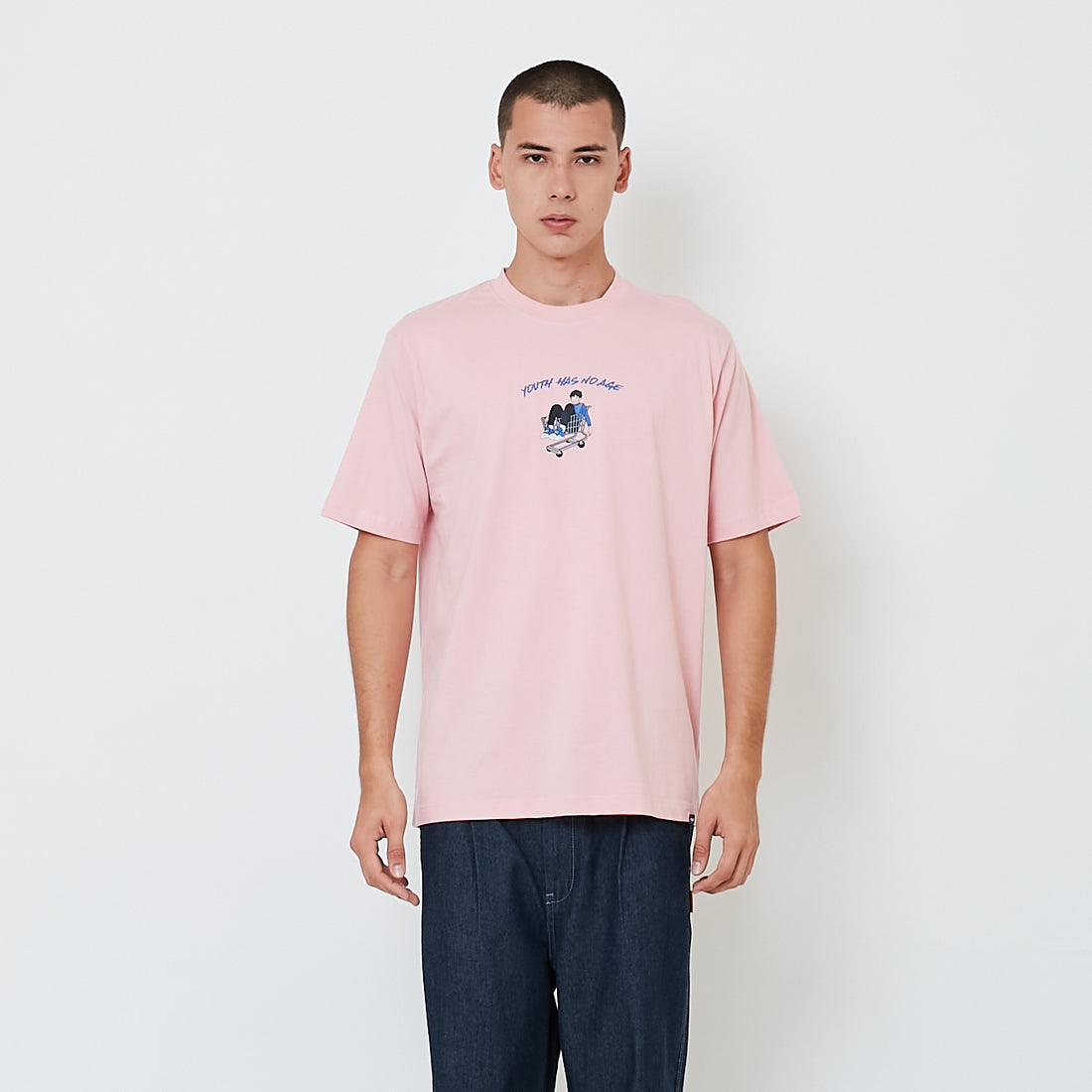 Men Graphic Tee - Salmon - SM2512222A
