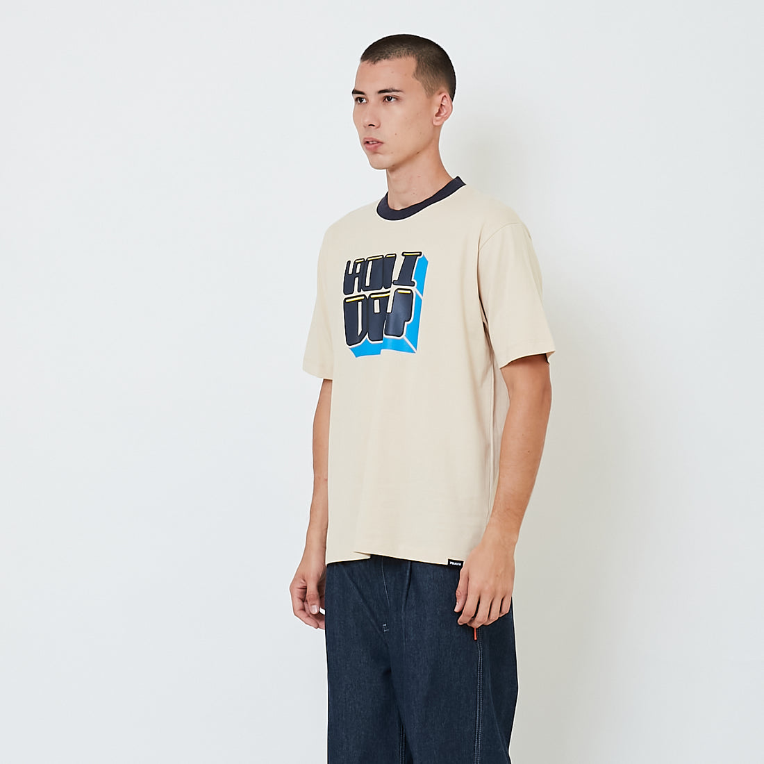 Men Graphic Tee - Khaki - SM2512223A