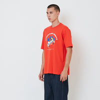 Men Graphic Tee - Dark Orange - SM2512224B