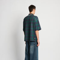 Men Embroidery Oversized Jersey Polo Tee - Dark Green - SM2601001A