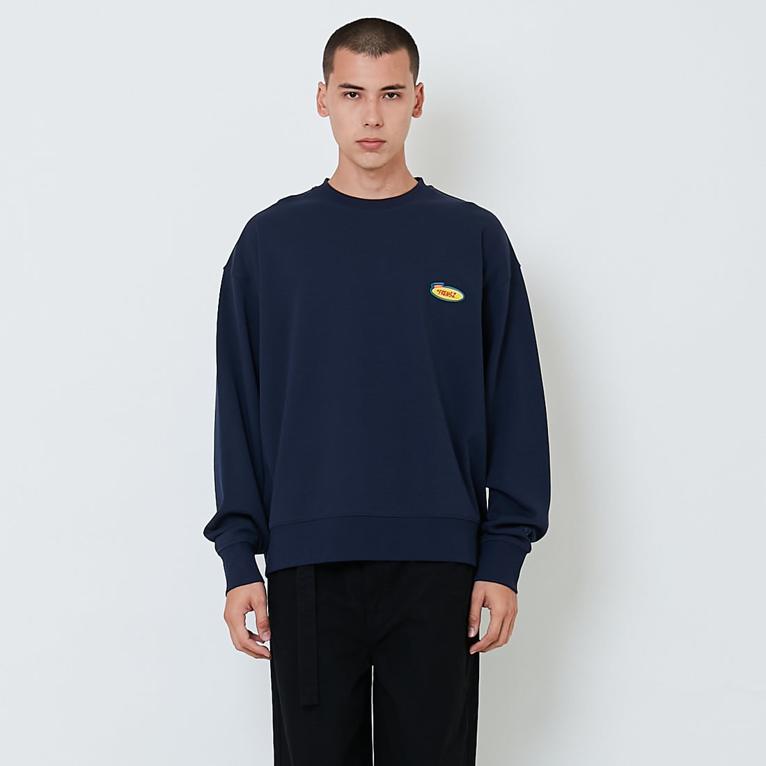 Men Oversized Sweatshirt - Navy - SM2601005B