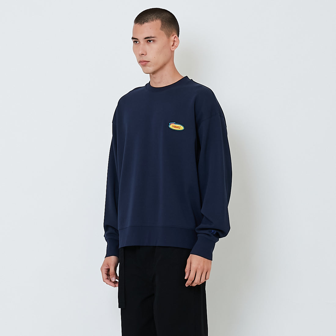Men Oversized Sweatshirt - Navy - SM2601005B