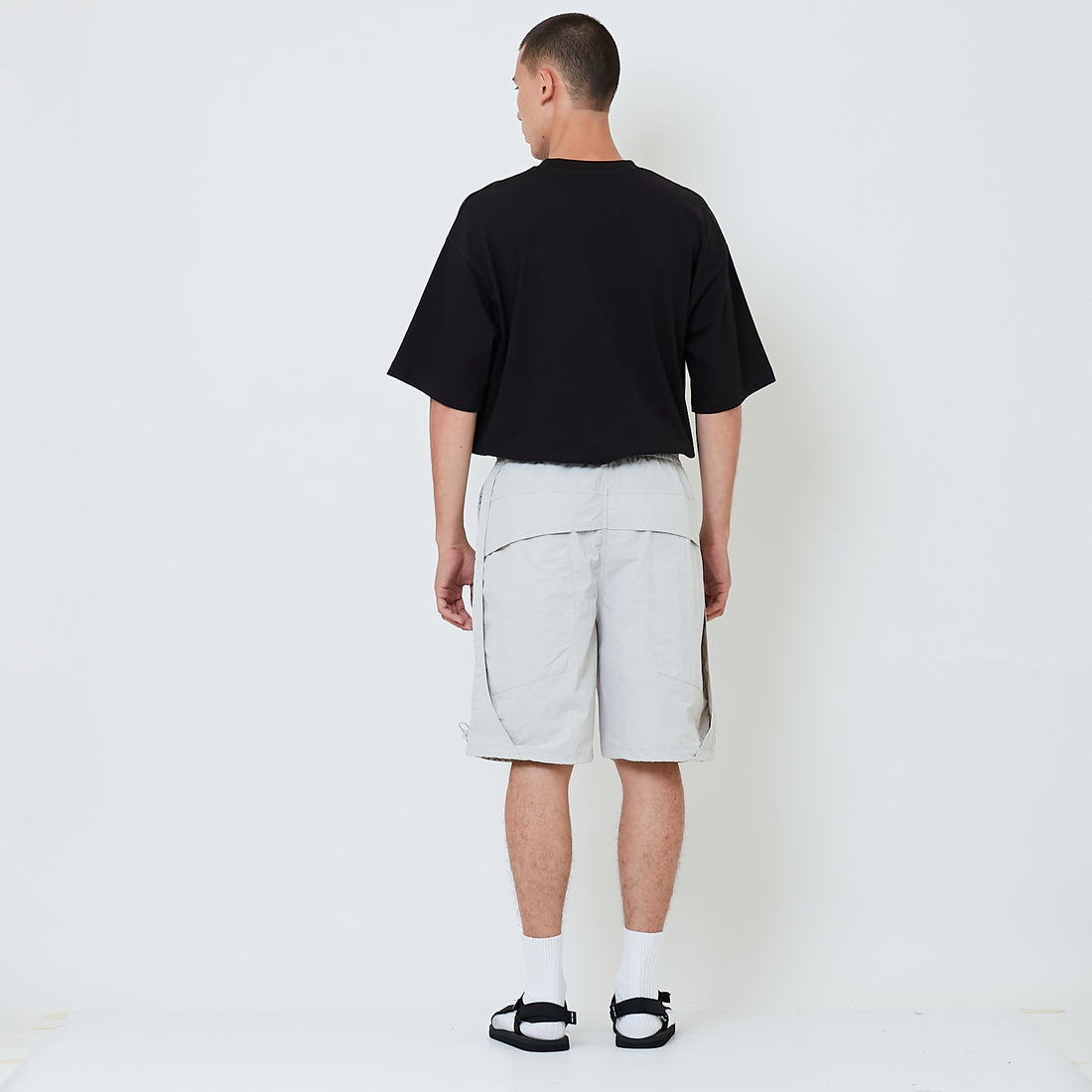 Men Nylon Shorts - Light Grey - SM2601007A