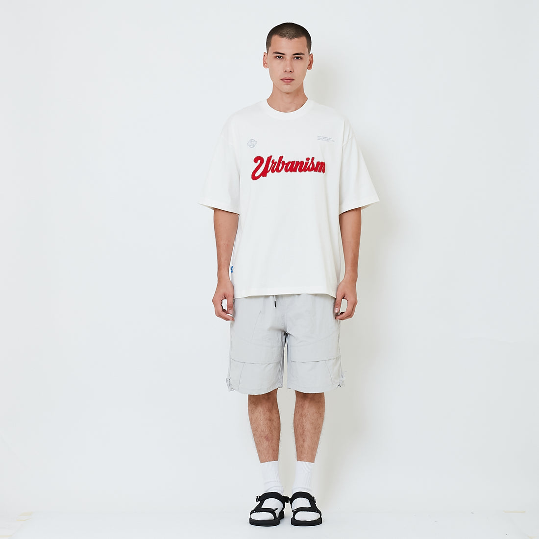 Men Nylon Shorts - Light Grey - SM2601007A