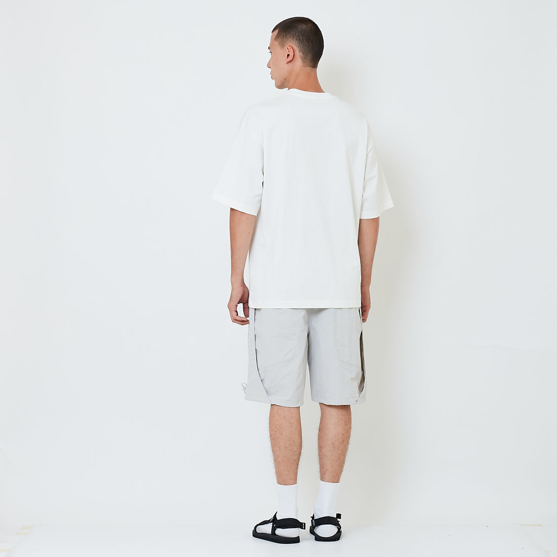 Men Nylon Shorts - Light Grey - SM2601007A