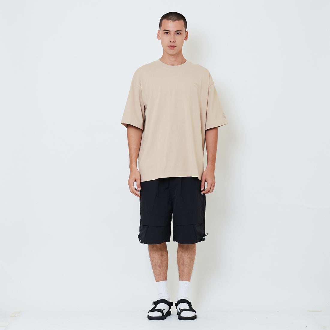 Men Nylon Shorts - Black - SM2601007B