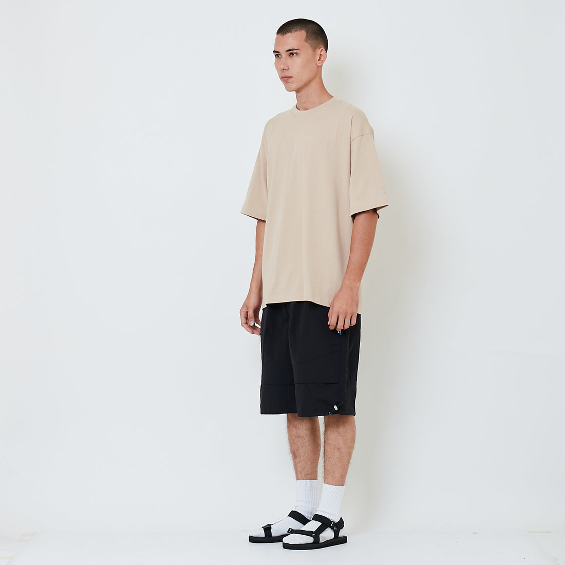 Men Nylon Shorts - Black - SM2601007B