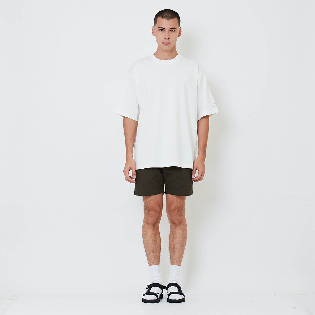 Men Twill Shorts - Army Green - SM2601008B