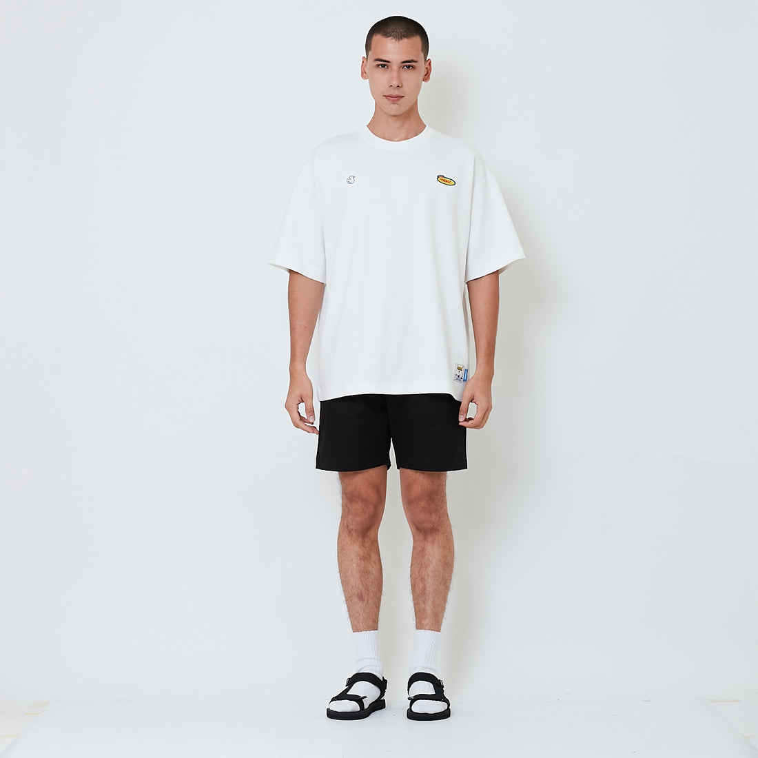 Men Twill Shorts - Black - SM2601008D