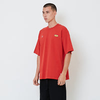 Men Printed Oversized Tee - Brick - SM2601009D