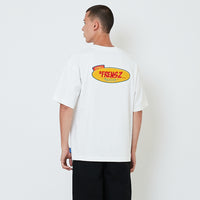 Men Printed Oversized Tee - Off White - SM2601010A