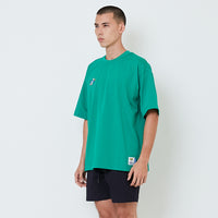 Men Printed Oversized Tee - Lime - SM2601010B