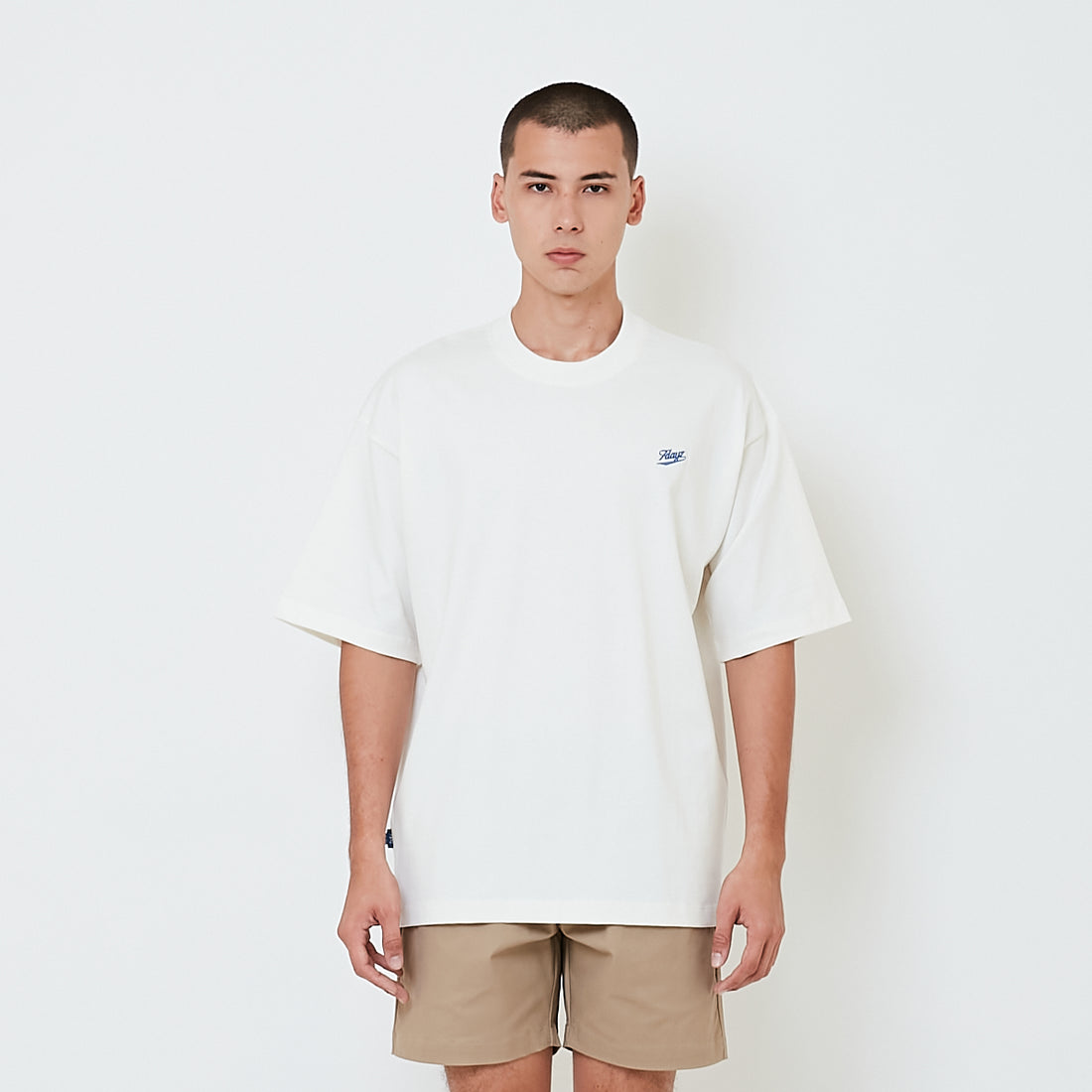 Men Printed Oversized Tee - Off White - SM2601011A