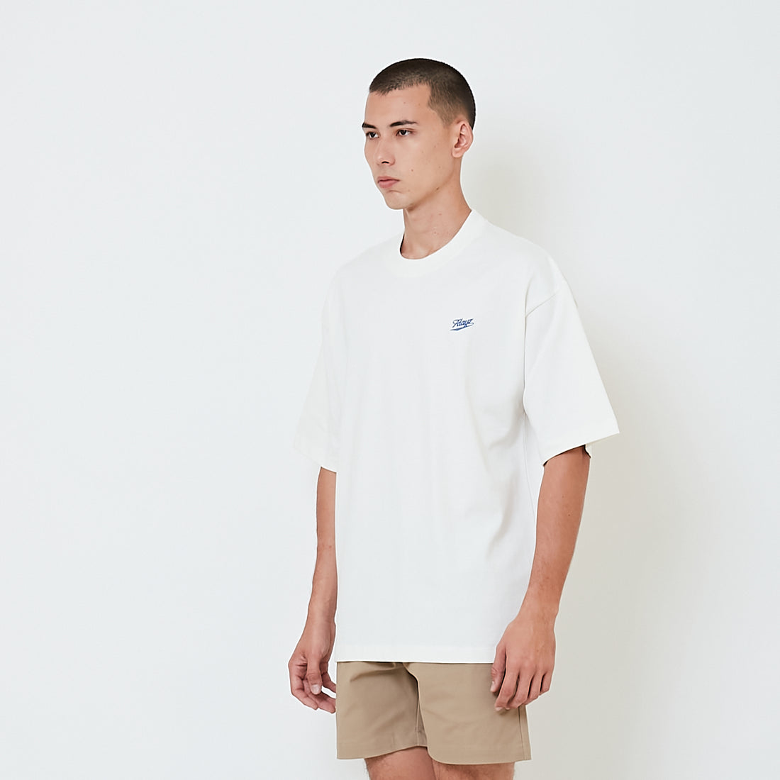 Men Printed Oversized Tee - Off White - SM2601011A