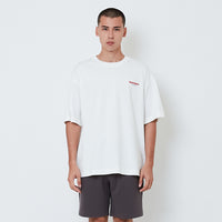 Men Embroidery Oversized Tee - Off White - SM2601012A