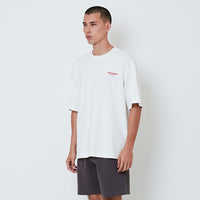 Men Embroidery Oversized Tee - Off White - SM2601012A