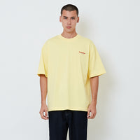 Men Embroidery Oversized Tee - Light Yellow - SM2601012C