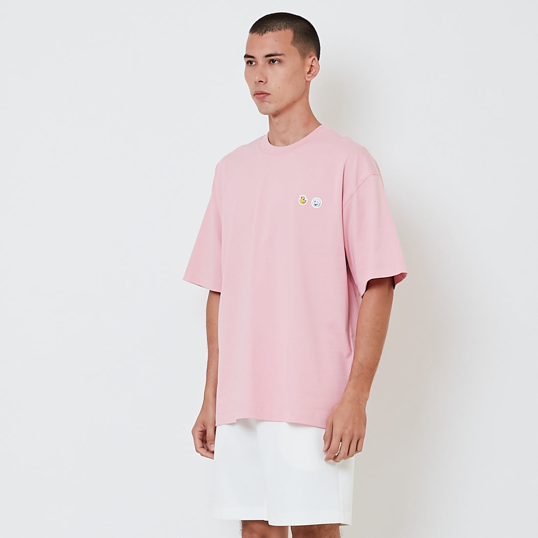 Men Printed Oversized Tee - Salmon - SM2601013B