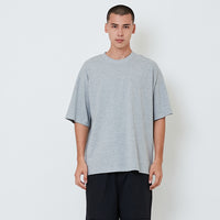 Men Embroidery Oversized Tee - Melange Grey - SM2601014C