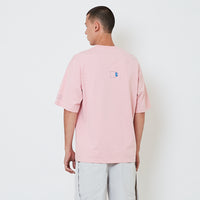 Men Embroidery Oversized Tee - Salmon - SM2601014D