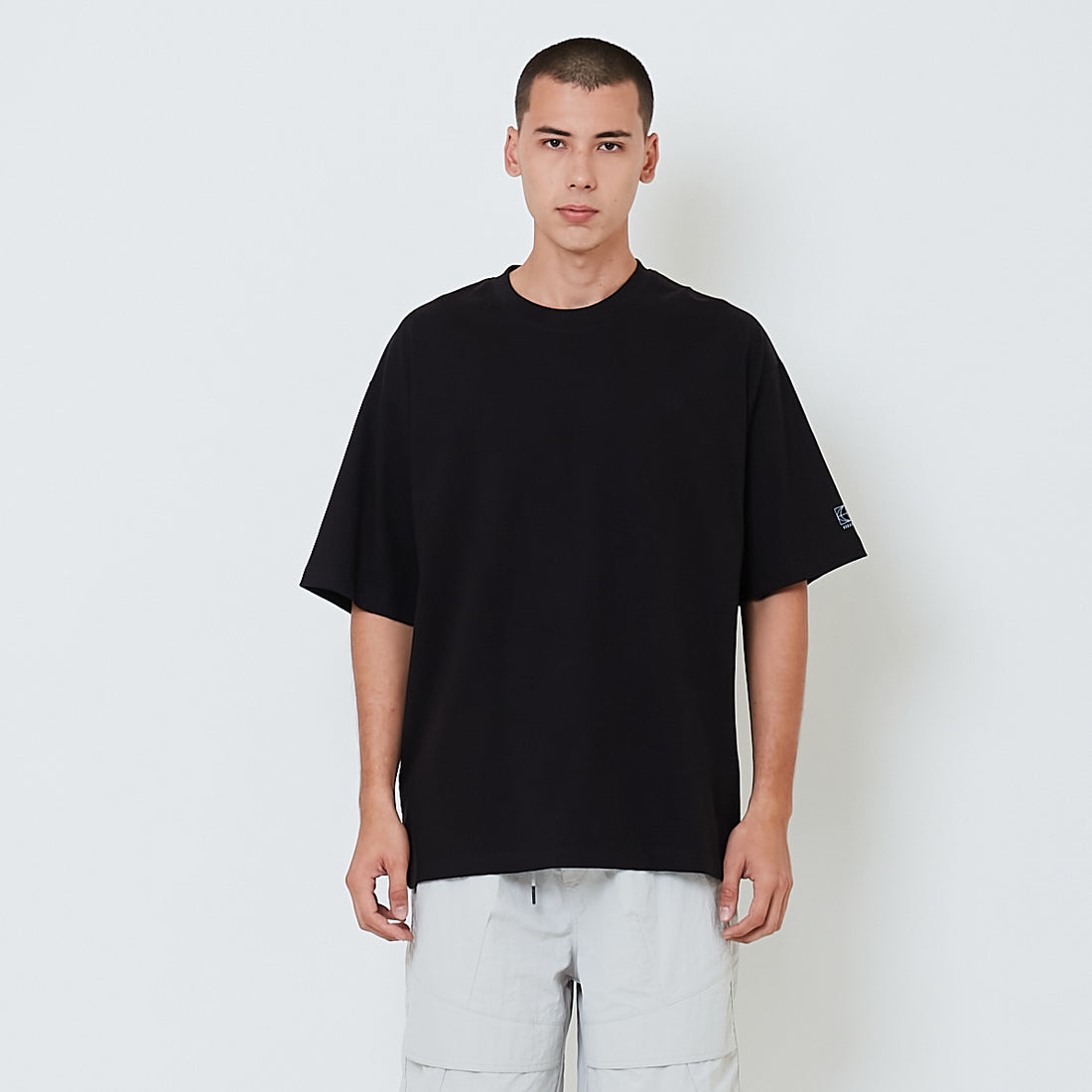 Men Embroidery Oversized Tee - Black - SM2601014E