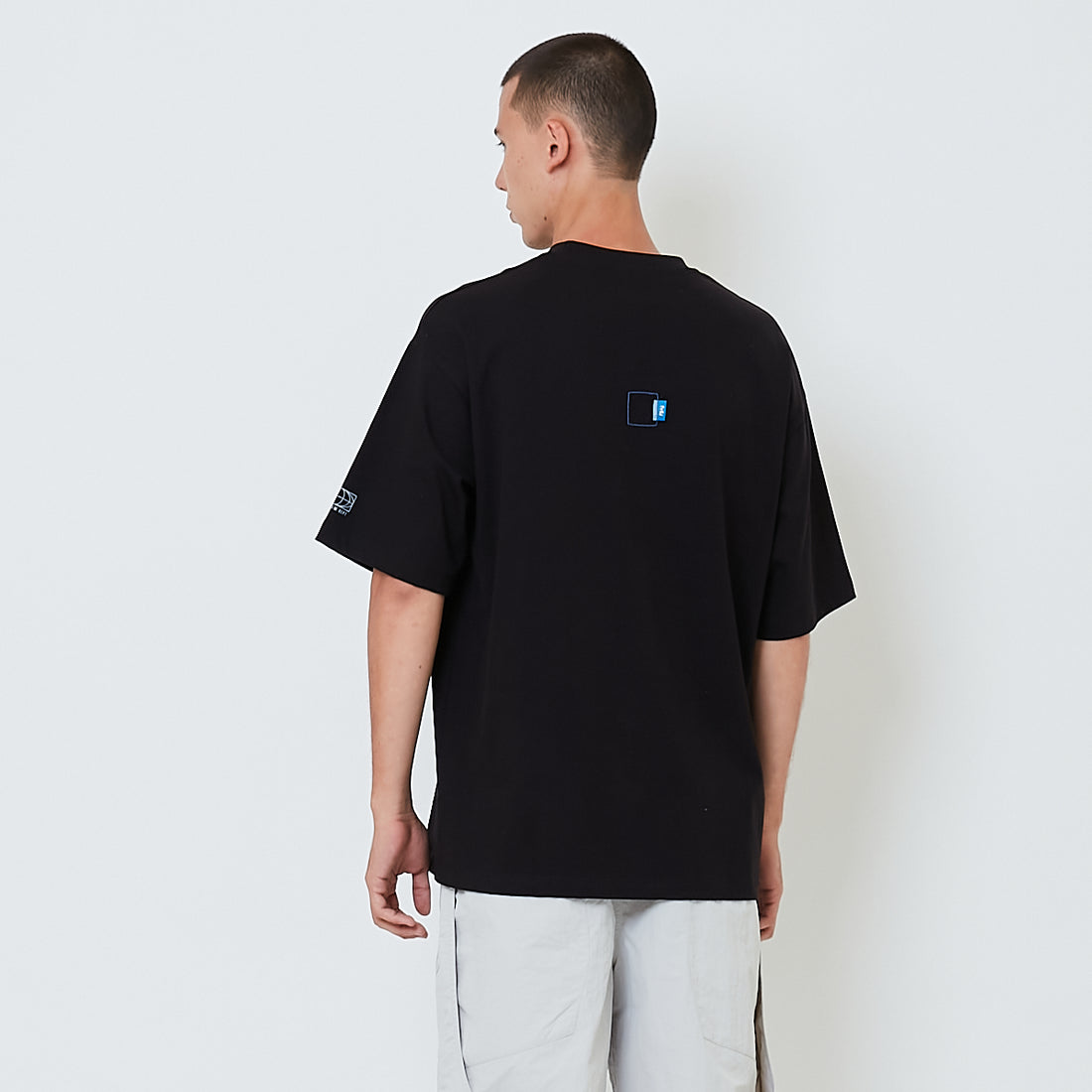 Men Embroidery Oversized Tee - Black - SM2601014E