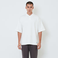 Men Oversized Polo Tee - Off White - SM2601015A