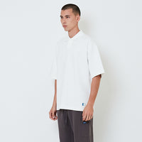 Men Oversized Polo Tee - Off White - SM2601015A