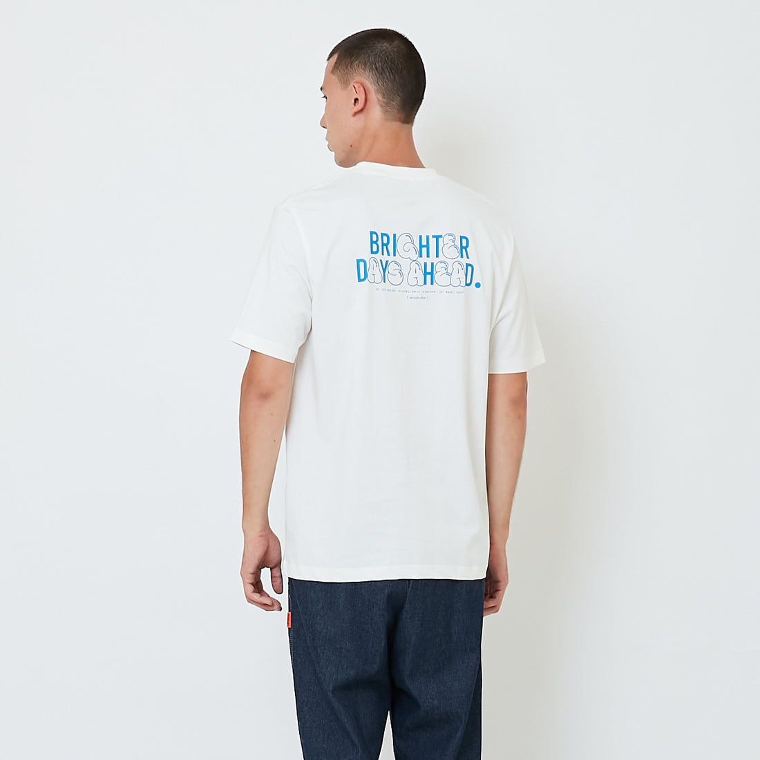 Men Graphic Tee - Off White - SM2601054A