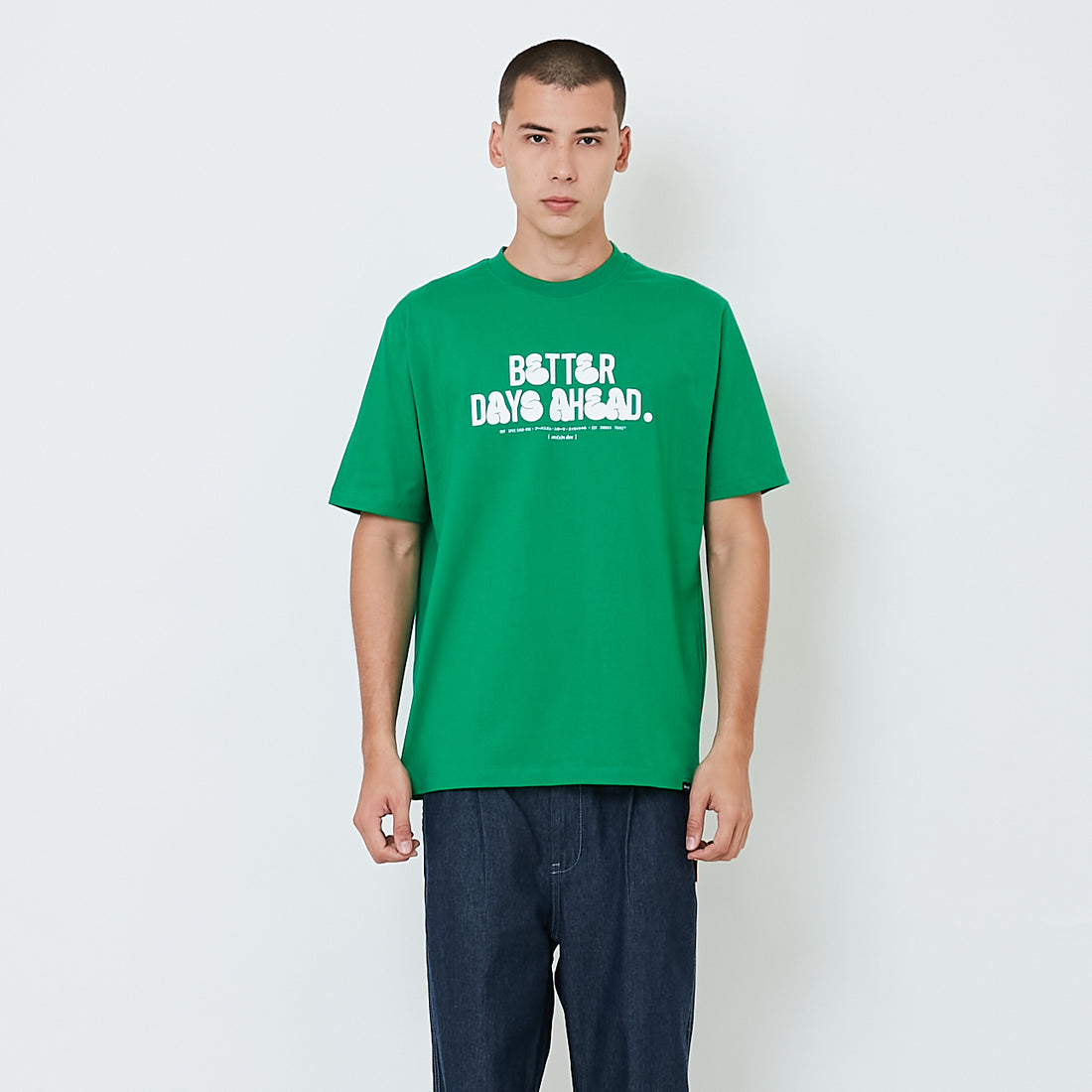 Men Graphic Tee - Green - SM2601054B