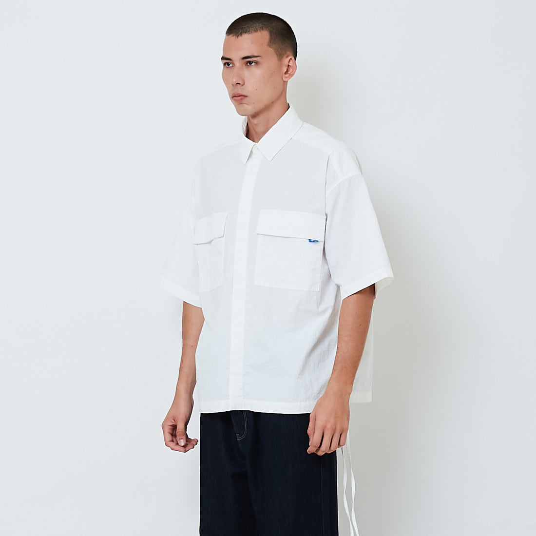 Men Printed Oversized Shirt - Off White - SM2602018A