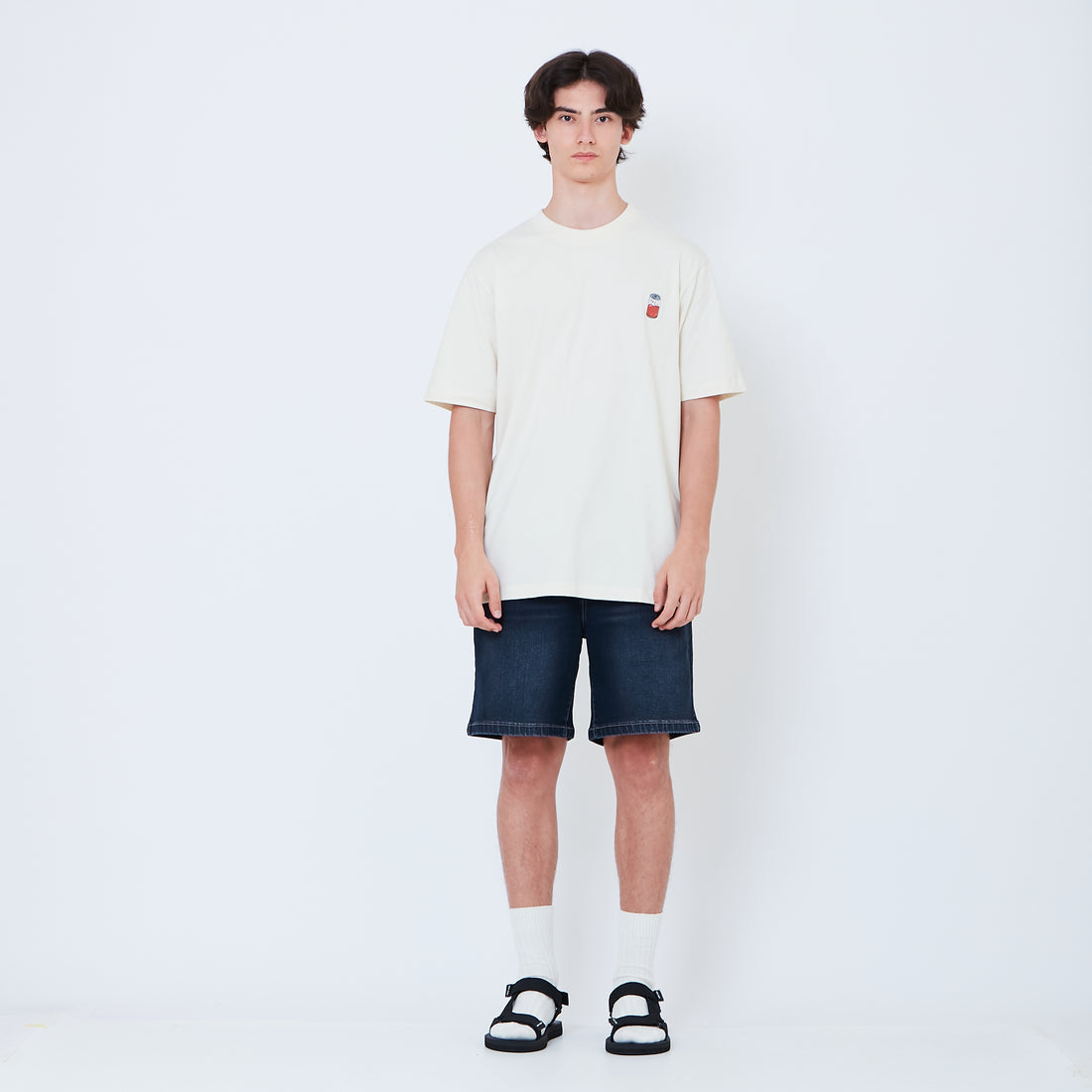 Men Denim Shorts - Dark Blue - SM2602021C