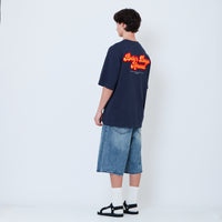 Men Wide Leg Jorts - Light Blue - SM2602022A