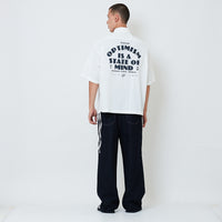 Men Wide Leg Long Jeans - Dark Blue - SM2602023B