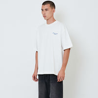 Men Embroidery Oversized Tee - Off White - SM2602025A