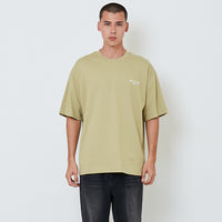 Men Embroidery Oversized Tee - Olive - SM2602025B
