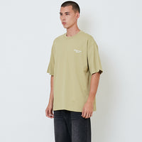 Men Embroidery Oversized Tee - Olive - SM2602025B