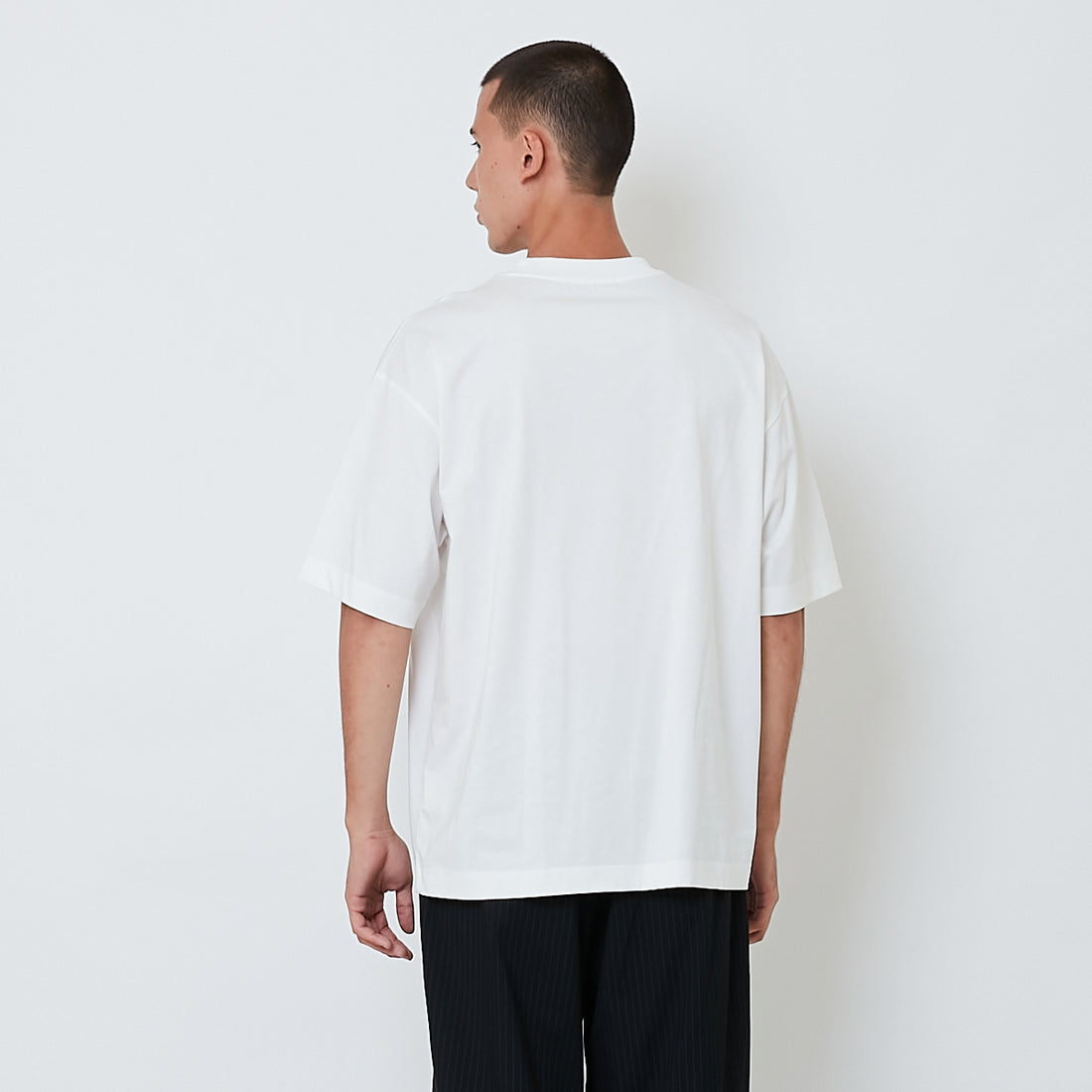 Men Oversized Tee - Off White - SM2602066A