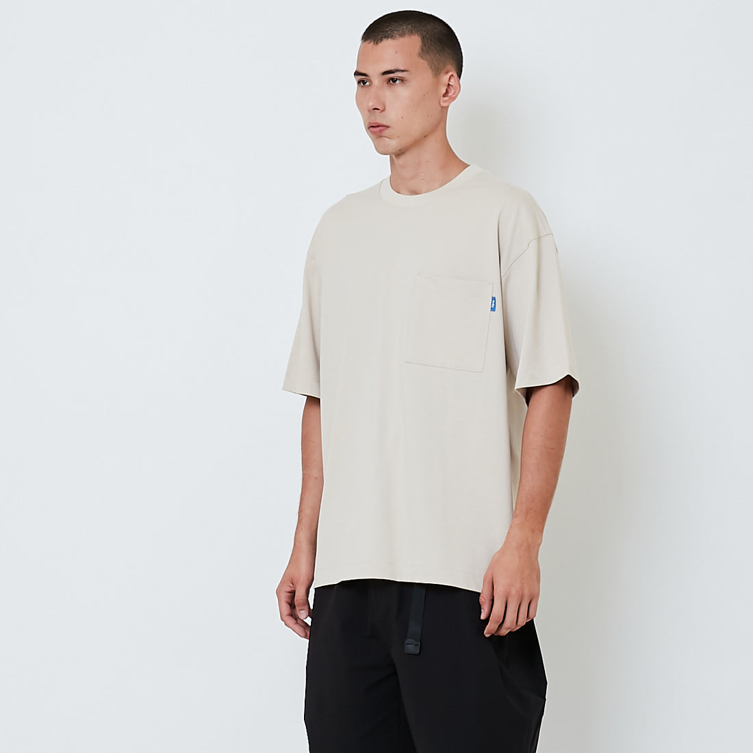 Men Oversized Tee - Beige - SM2602066B