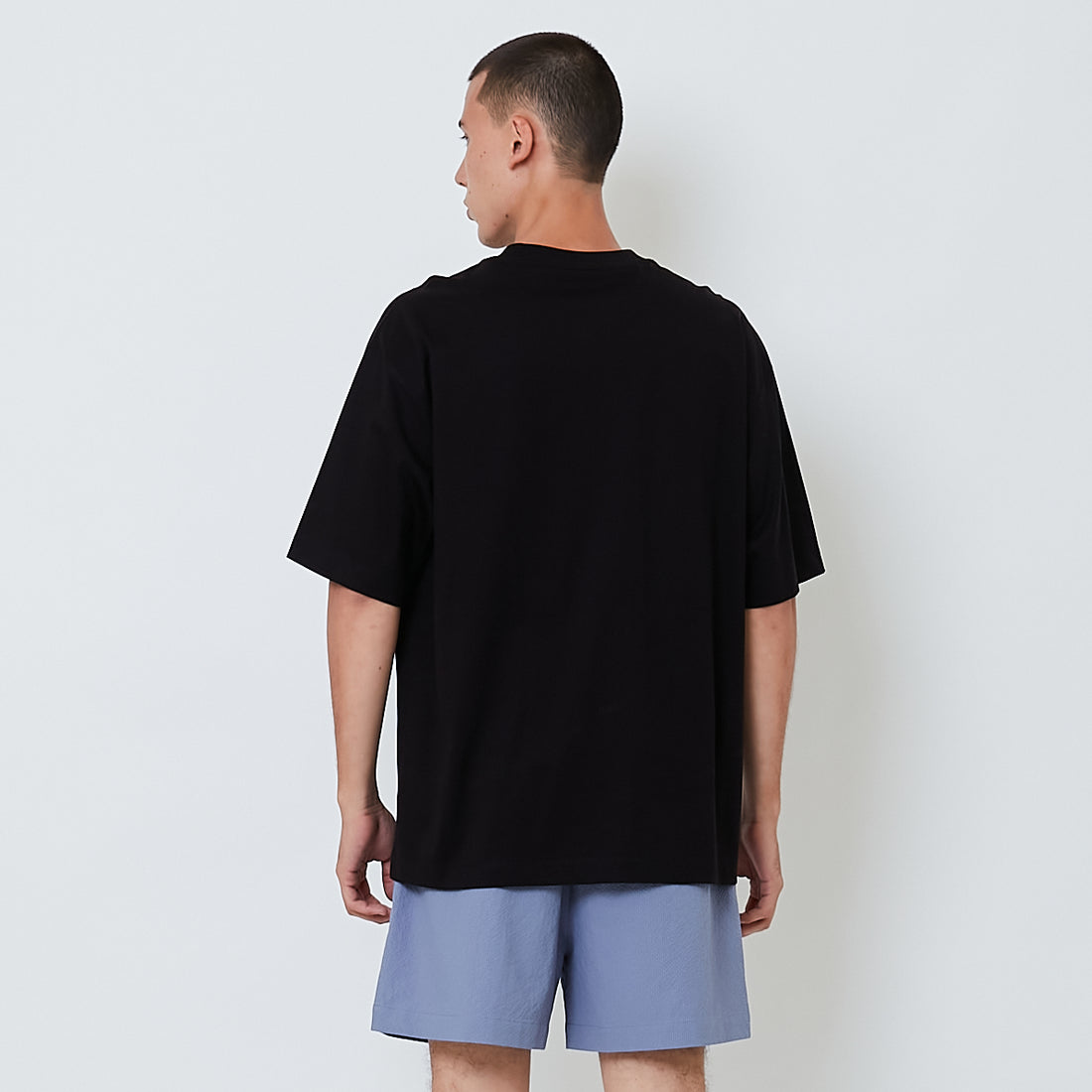 Men Oversized Tee - Black - SM2602066E