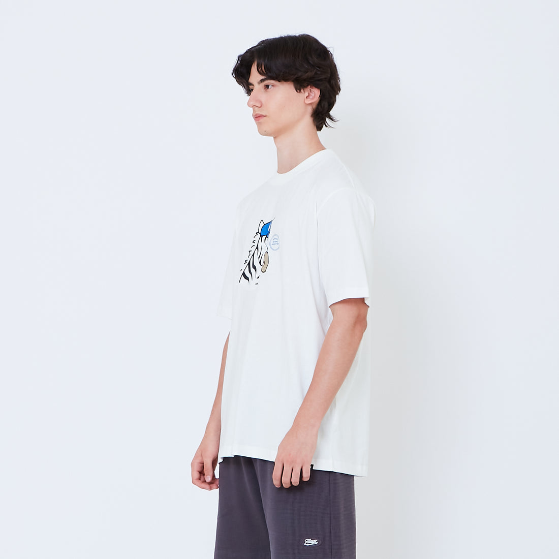 Men Graphic Tee - Off White - SM2602068A