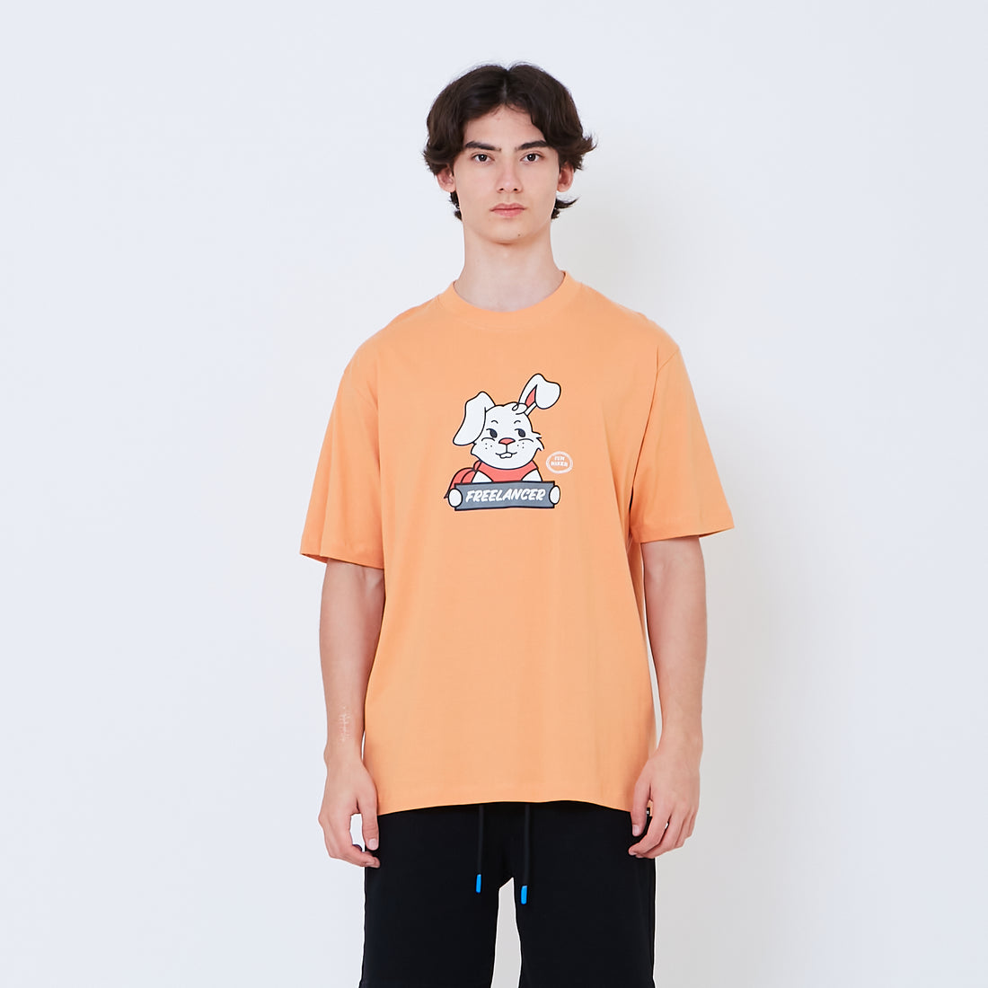 Men Graphic Tee - Orange - SM2602068B