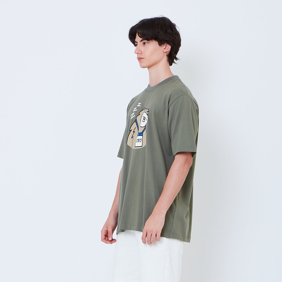Men Graphic Tee - Dark Green - SM2602068E