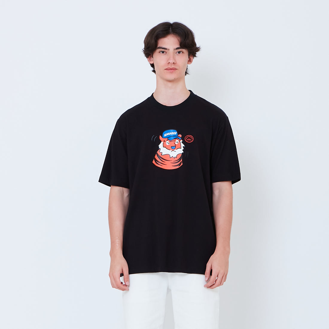 Men Graphic Tee - Black - SM2602068F